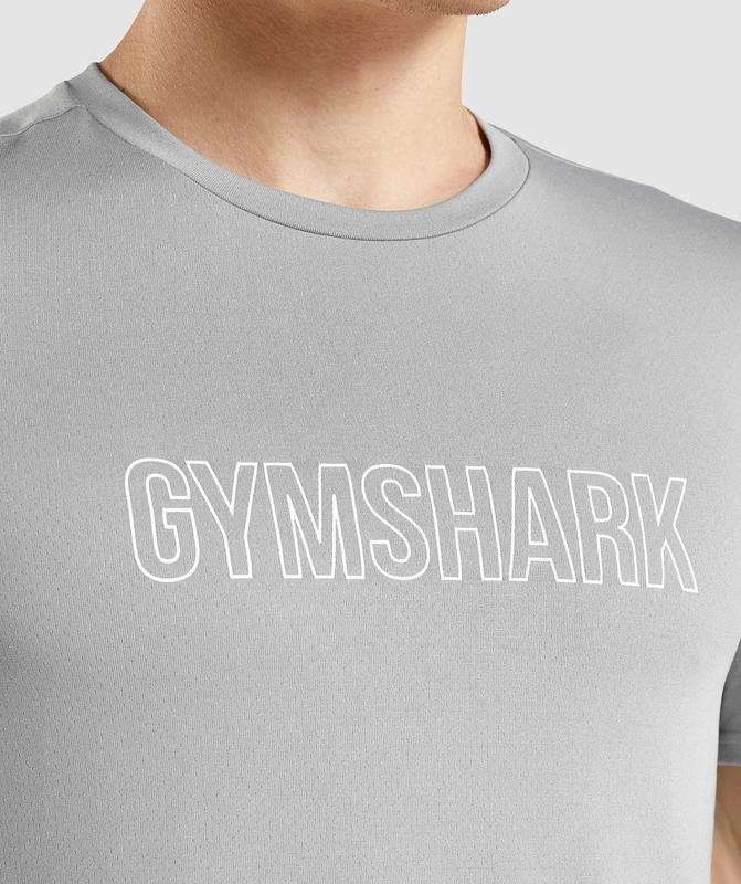 Gymshark Arrival Graphic T-Shirt T-Shirts Grijs | 63ZEHFAGD