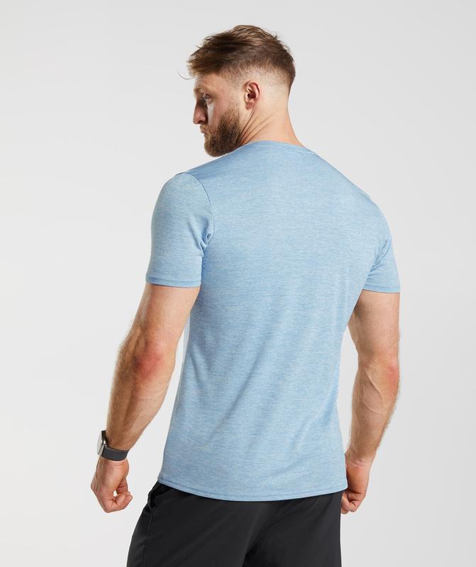 Gymshark Arrival Marl T-Shirt T-Shirts Blauw | 47QZDSYCI