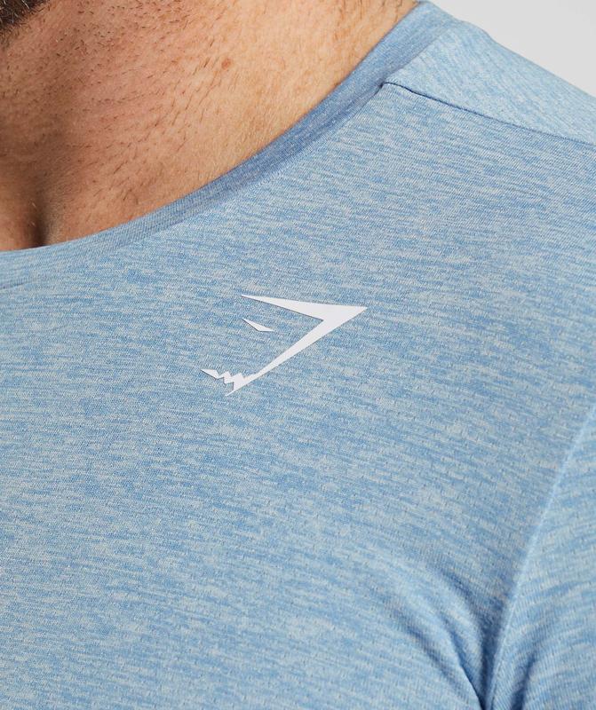 Gymshark Arrival Marl T-Shirt T-Shirts Blauw | 47QZDSYCI