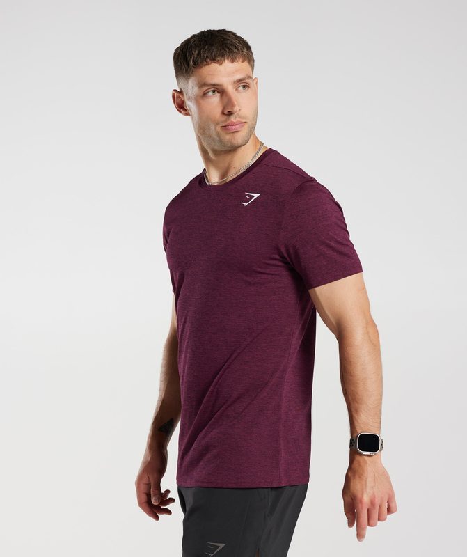 Gymshark Arrival Marl T-Shirt T-Shirts Bruin | 76DBNMKEZ