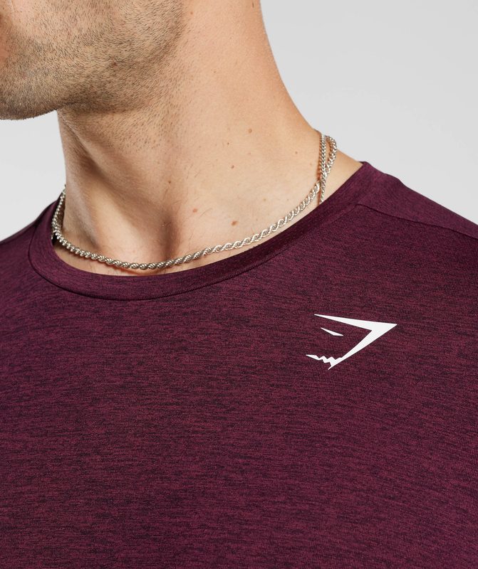 Gymshark Arrival Marl T-Shirt T-Shirts Bruin | 76DBNMKEZ