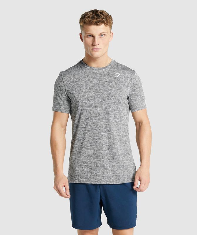 Gymshark Arrival Marl T-Shirt T-Shirts Charcoal Marl | 68VCIOAGQ