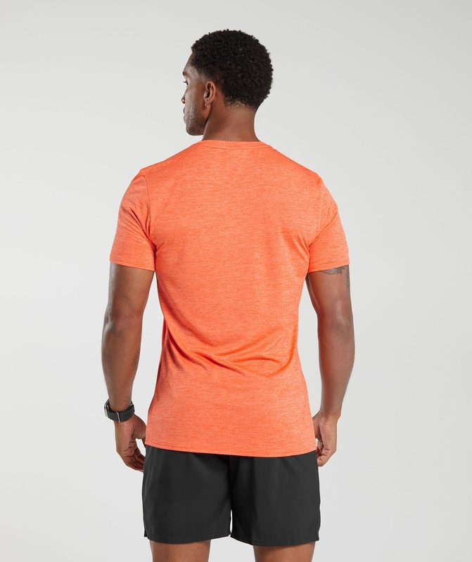 Gymshark Arrival Marl T-Shirt T-Shirts Oranje | 94OELDQJS