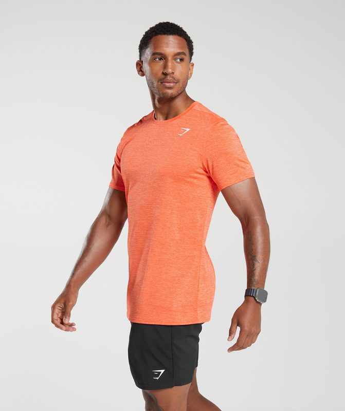 Gymshark Arrival Marl T-Shirt T-Shirts Oranje | 94OELDQJS