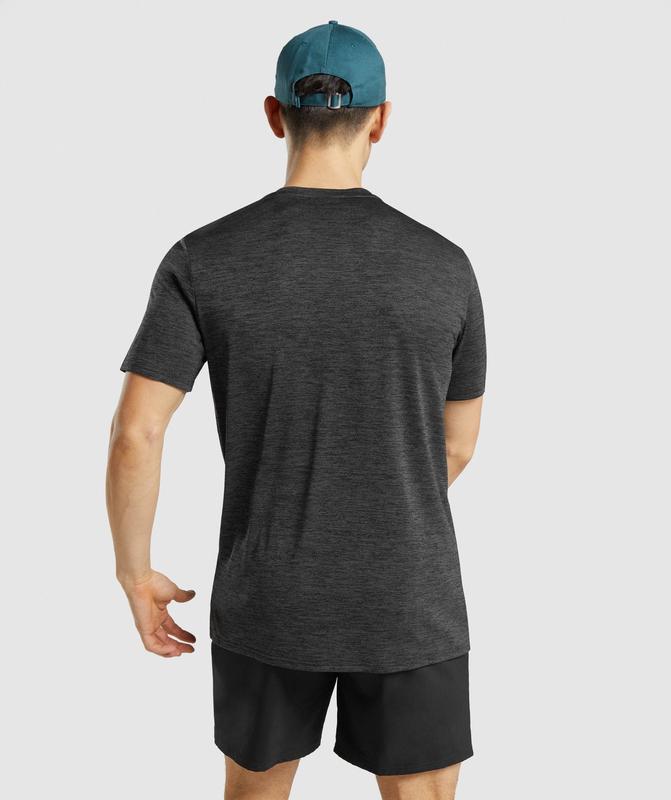 Gymshark Arrival Marl T-Shirt T-Shirts Zwart | 13OTIPKRJ