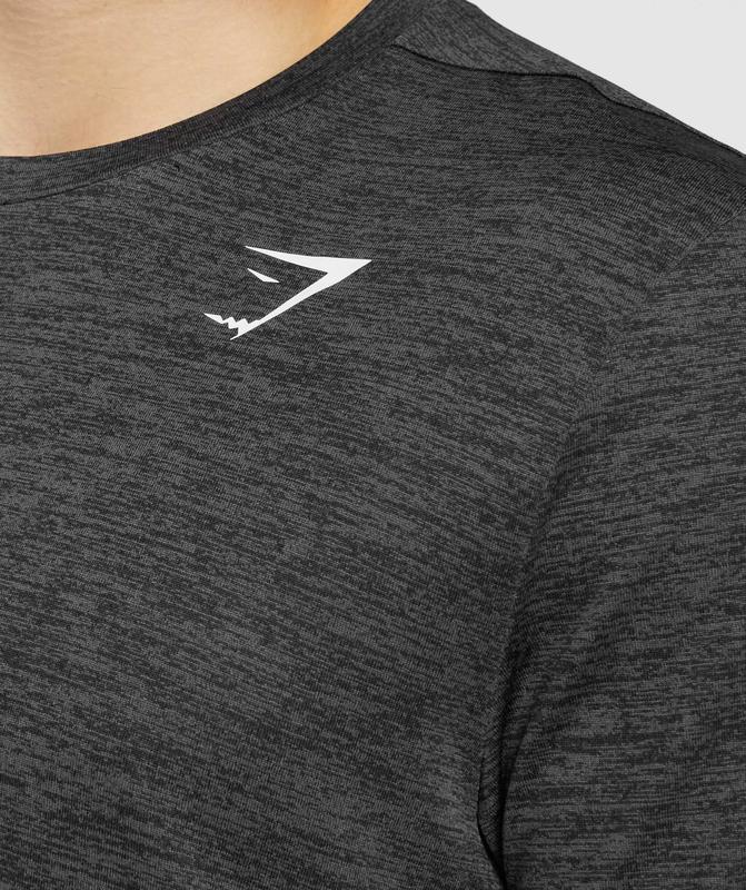 Gymshark Arrival Marl T-Shirt T-Shirts Zwart | 13OTIPKRJ