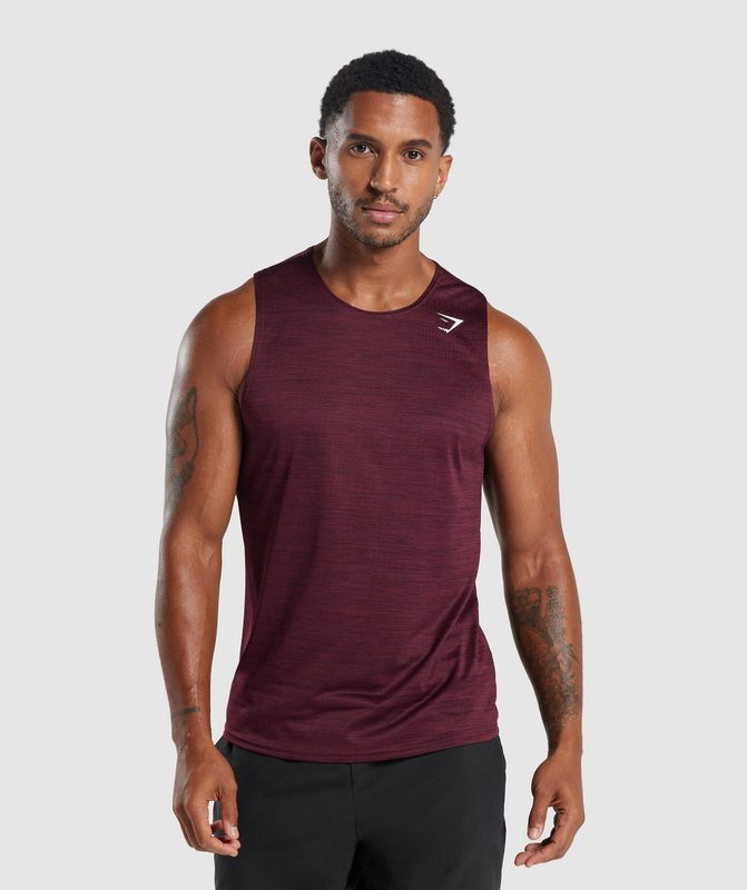 Gymshark Arrival Marl Tank Tanktop Bruin | 74MEIGOWQ