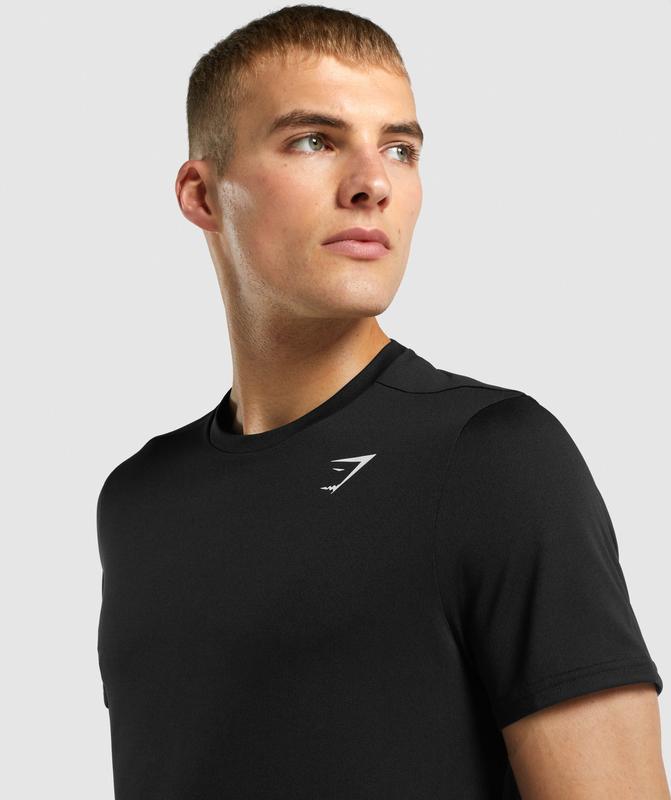 Gymshark Arrival Regular Fit T-Shirt T-Shirts Zwart | 12SKWJHRN