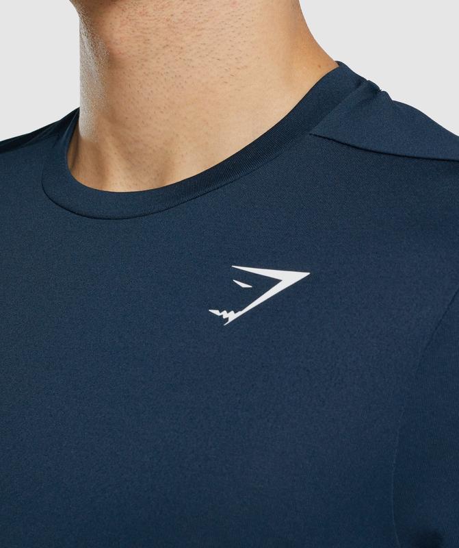 Gymshark Arrival Regular Fit T-Shirt T-Shirts Donkerblauw | 97QPNZBVO