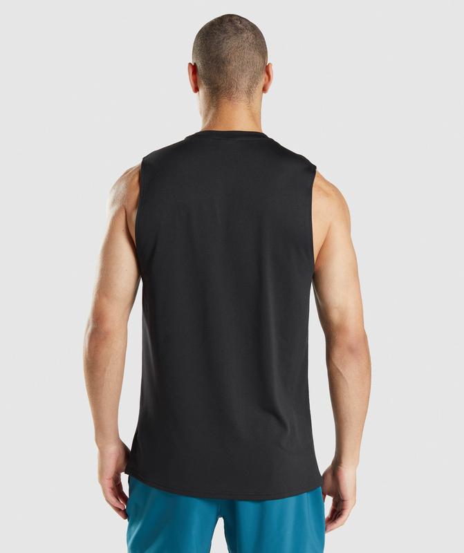 Gymshark Arrival Sleeveless T-Shirt Tanktop Zwart | 81QCAPNIO