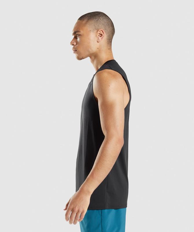 Gymshark Arrival Sleeveless T-Shirt Tanktop Zwart | 81QCAPNIO