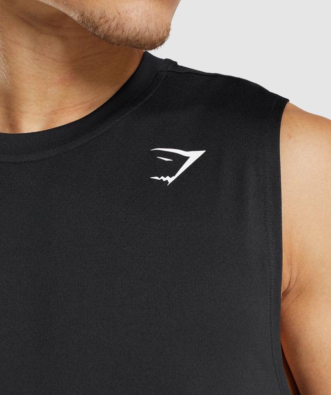 Gymshark Arrival Sleeveless T-Shirt Tanktop Zwart | 81QCAPNIO