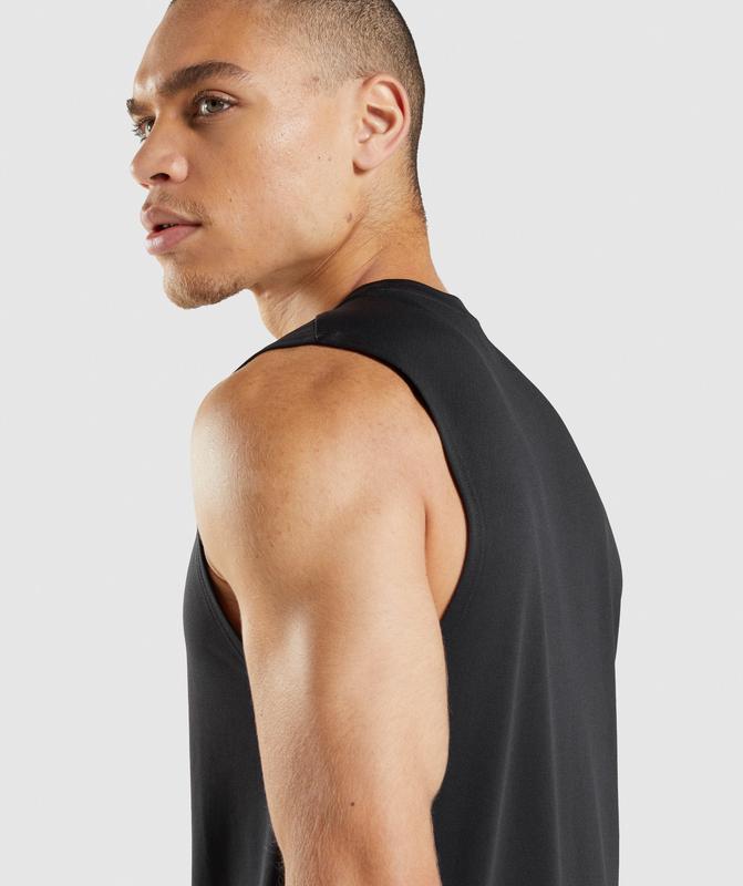 Gymshark Arrival Sleeveless T-Shirt Tanktop Zwart | 81QCAPNIO