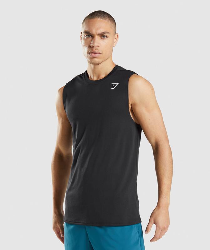 Gymshark Arrival Sleeveless T-Shirt Tanktop Zwart | 81QCAPNIO