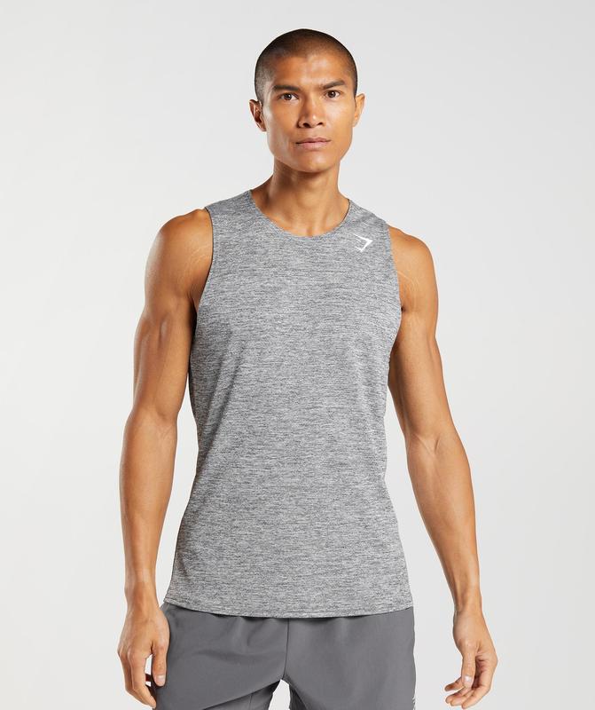 Gymshark Arrival Slim Marl Tank Tanktop Grijs | 35DZTWUQX