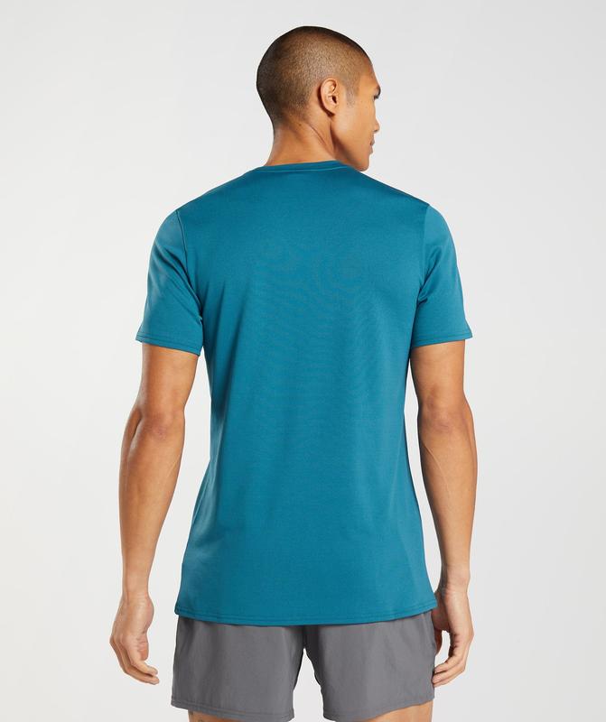 Gymshark Arrival T-Shirt T-Shirts Blauw | 58ISVURLG