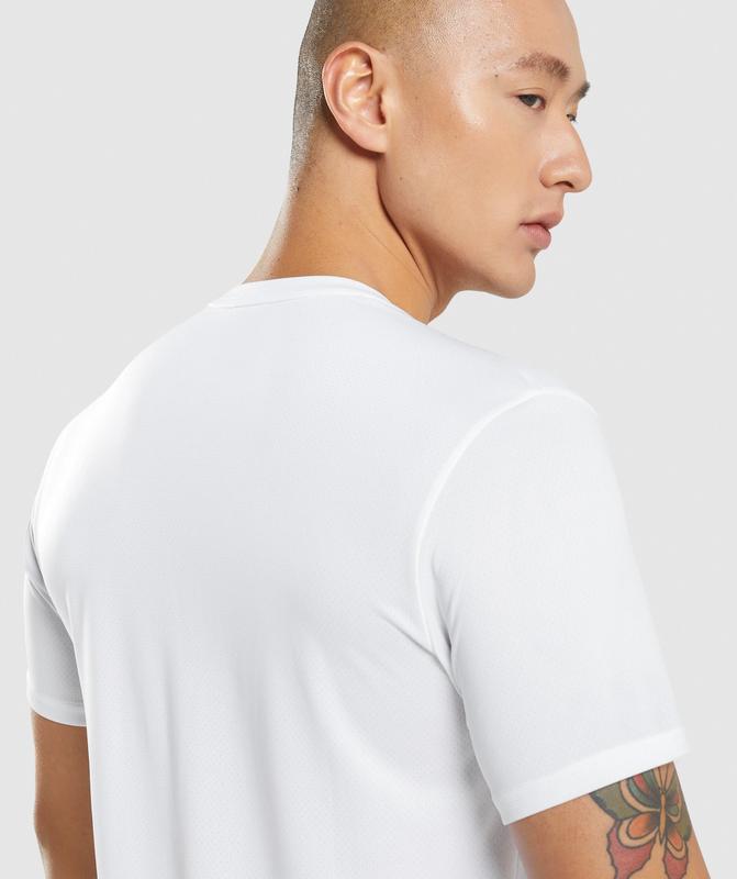 Gymshark Arrival T-Shirt T-Shirts Wit | 04UWNTJXQ