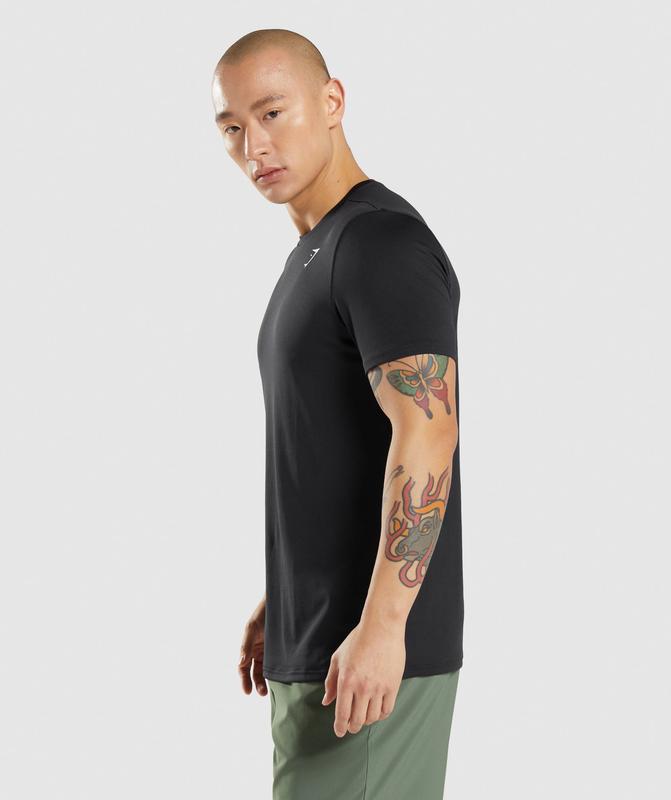 Gymshark Arrival T-Shirt T-Shirts Zwart | 42VNUXEPJ