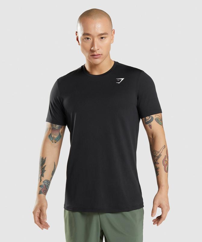 Gymshark Arrival T-Shirt T-Shirts Zwart | 42VNUXEPJ