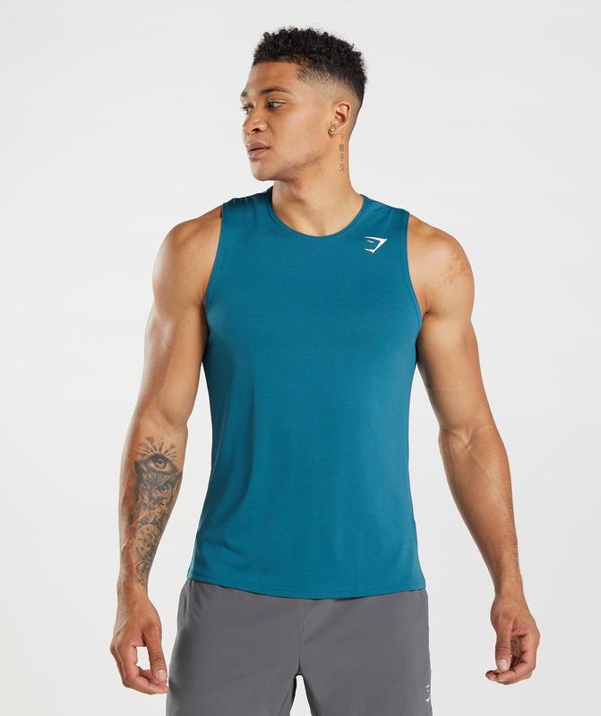 Gymshark Arrival Tank Tanktop Blauw | 75JOQXPHN