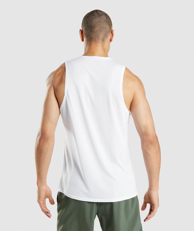 Gymshark Arrival Tank Tanktop Wit | 59TQRYKPE