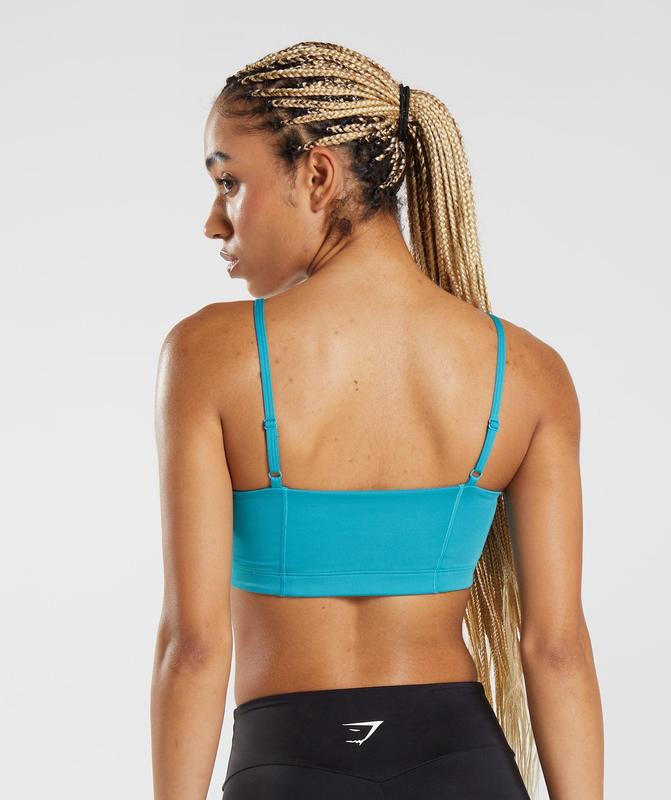 Gymshark Bandeau Sports Bra Sports Bras Blauw | 94RXFAUZO