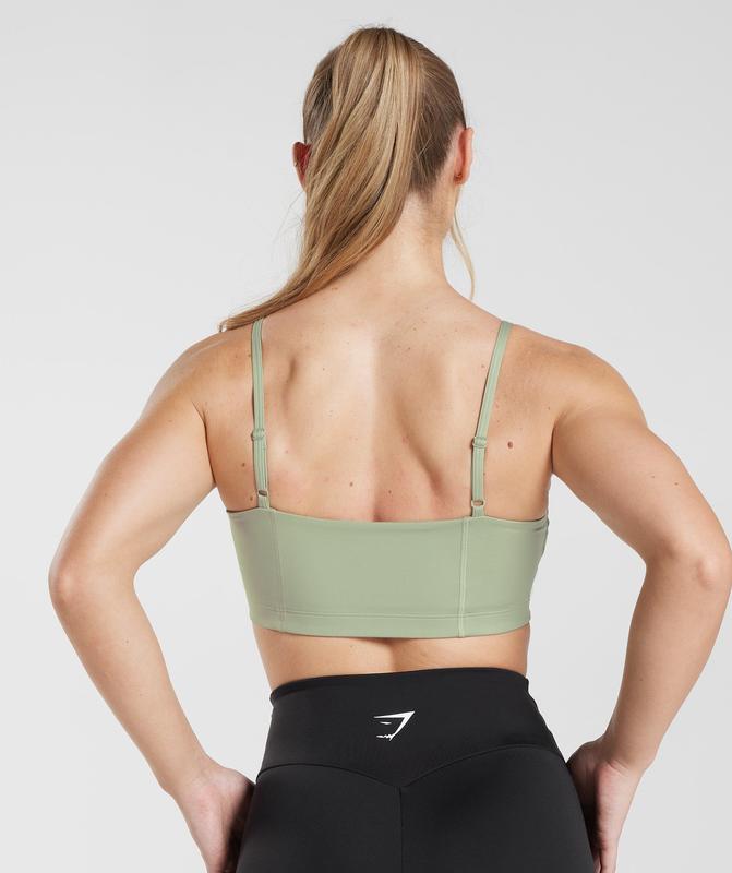 Gymshark Bandeau Sports Bra Sports Bras Lichtolijfgroen Groen | 91KXBGPJR