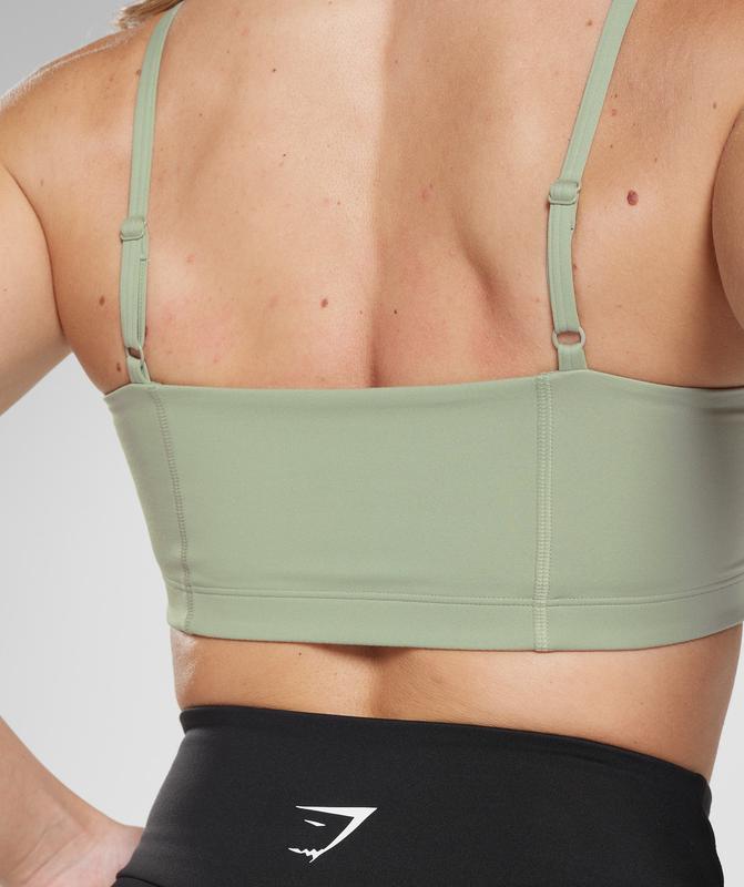 Gymshark Bandeau Sports Bra Sports Bras Lichtolijfgroen Groen | 91KXBGPJR