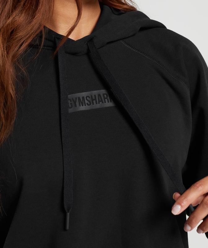 Gymshark Block Oversized Hoodie Hoodies Zwart | 45LWZTOYP