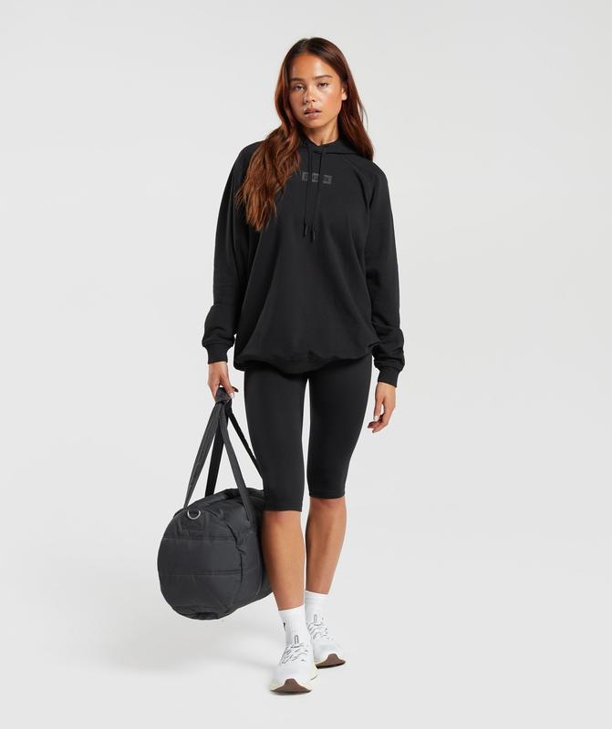 Gymshark Block Oversized Hoodie Hoodies Zwart | 45LWZTOYP