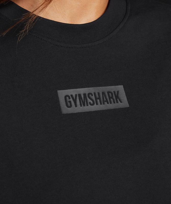 Gymshark Block Oversized T-Shirt T-Shirts Zwart | 47PGEAHUO