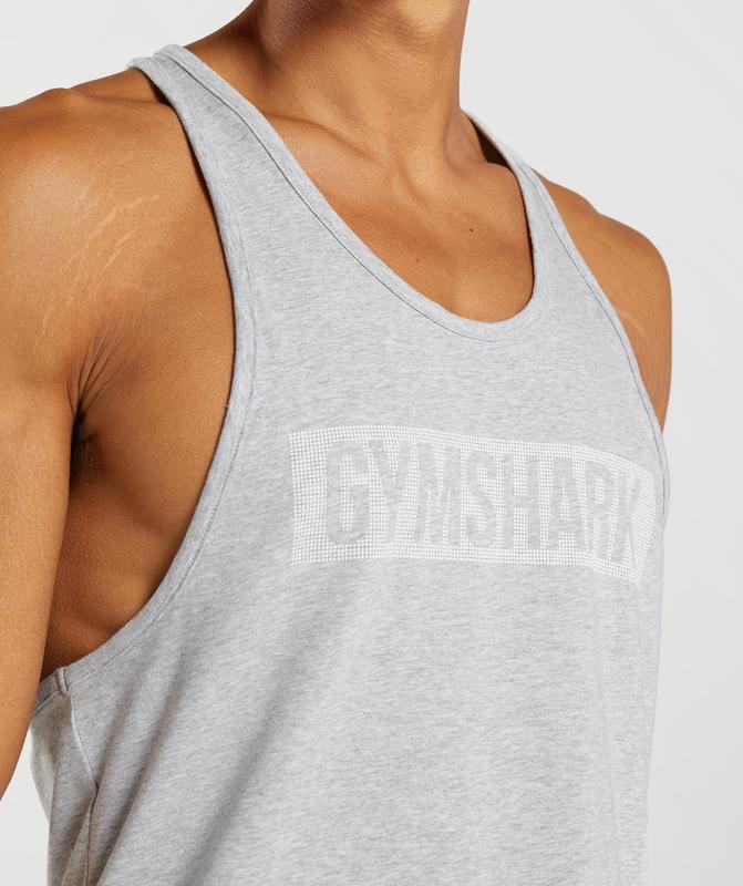 Gymshark Block Stringer Stringer Lichtgrijs | 42AMEKDNR