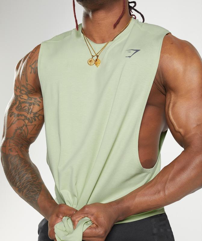 Gymshark Bold Drop Arm Tank Drop Armhole Tank Groen | 48IUWEJYS