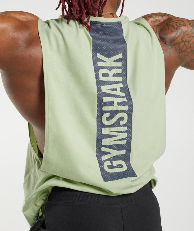 Gymshark Bold Drop Arm Tank Drop Armhole Tank Groen | 48IUWEJYS