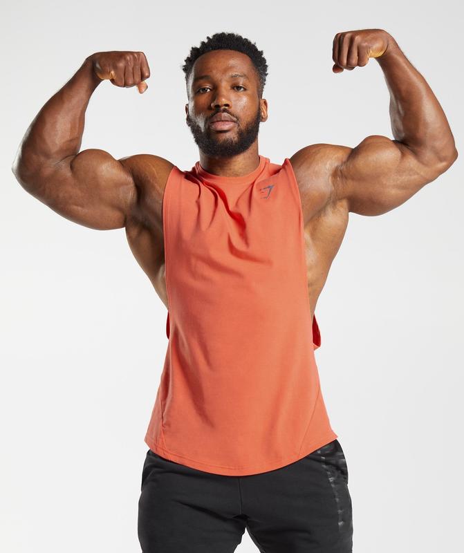 Gymshark Bold Drop Arm Tank Drop Armhole Tank Oranje | 92HUAJIOQ