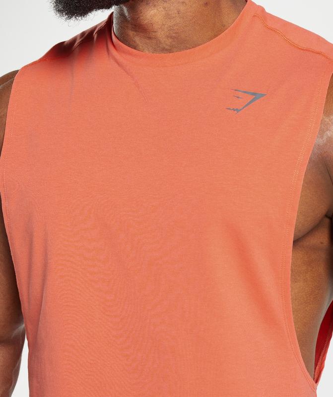 Gymshark Bold Drop Arm Tank Drop Armhole Tank Oranje | 92HUAJIOQ