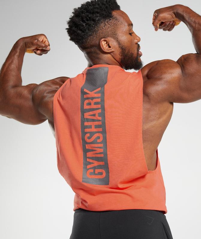 Gymshark Bold Drop Arm Tank Drop Armhole Tank Oranje | 92HUAJIOQ