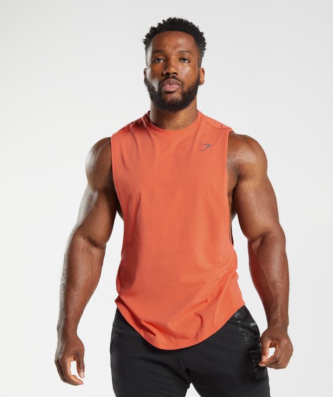 Gymshark Bold Drop Arm Tank Drop Armhole Tank Oranje | 92HUAJIOQ