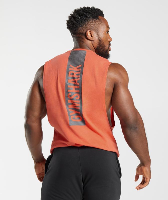 Gymshark Bold Drop Arm Tank Drop Armhole Tank Oranje | 92HUAJIOQ