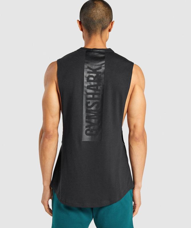 Gymshark Bold Drop Arm Tank Drop Armhole Tank Zwart | 40IOZDQMU