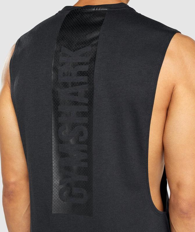 Gymshark Bold Drop Arm Tank Drop Armhole Tank Zwart | 40IOZDQMU