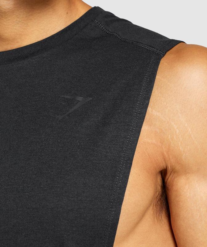 Gymshark Bold Drop Arm Tank Drop Armhole Tank Zwart | 40IOZDQMU