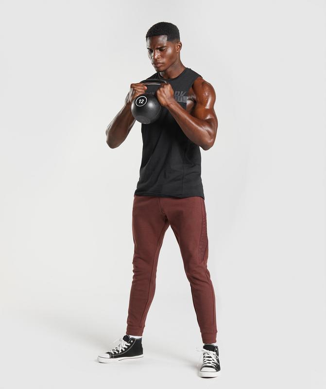 Gymshark Bold React Joggers Joggingbroek Bruin | 47EFWPQNJ