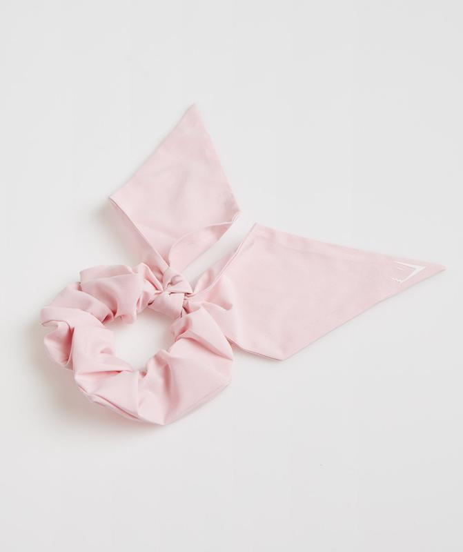 Gymshark Bow Scrunchie Haaraccessoires Roze | 39MKJWBAQ