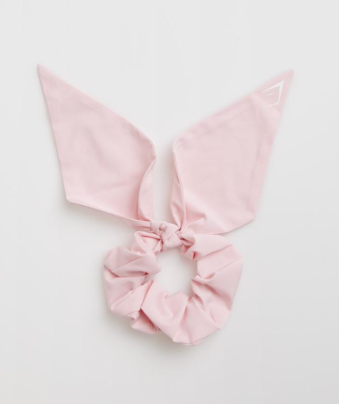 Gymshark Bow Scrunchie Haaraccessoires Roze | 39MKJWBAQ