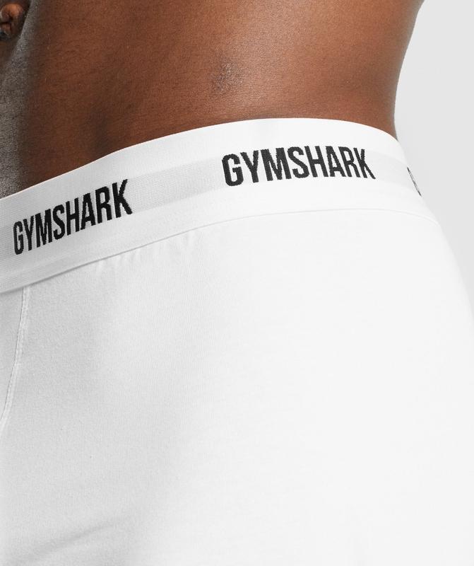 Gymshark Boxers 2pk Ondergoed Wit | 62SMZCJIF