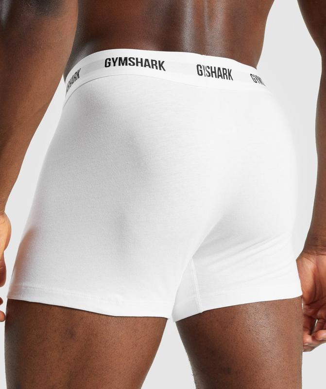 Gymshark Boxers 2pk Ondergoed Wit | 62SMZCJIF