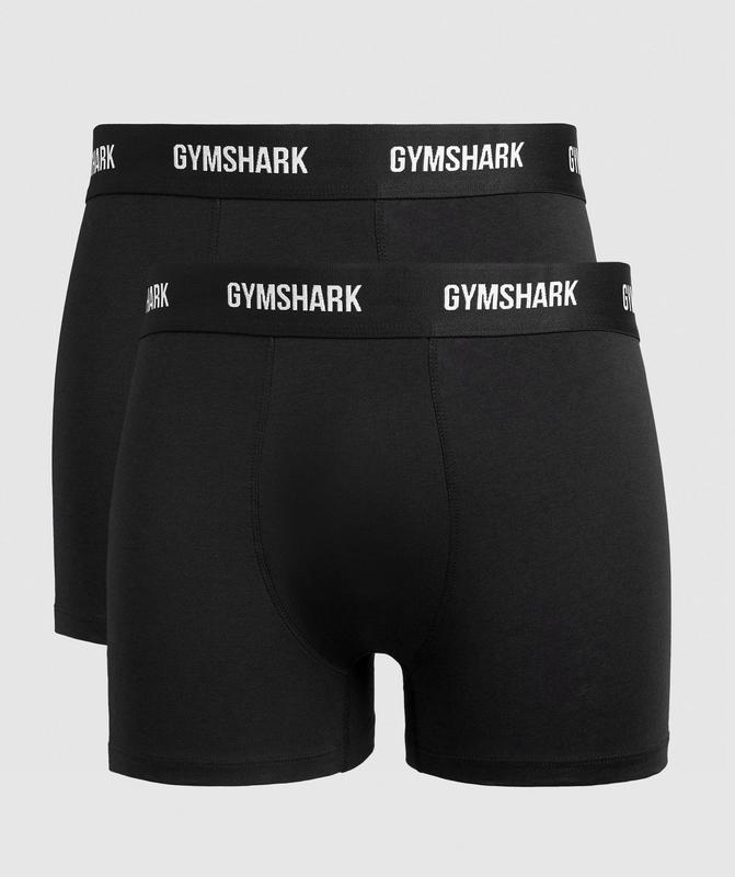 Gymshark Boxers 2pk Ondergoed Zwart | 86LDIJTGC