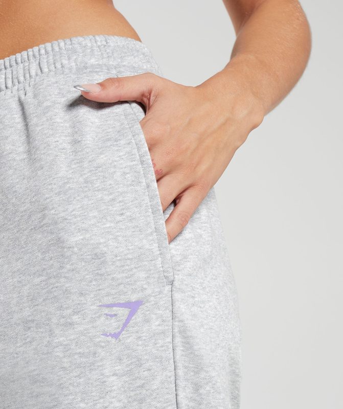 Gymshark Cherub Graphic Joggers Broek Lichtgrijs | 50DTLPWFQ