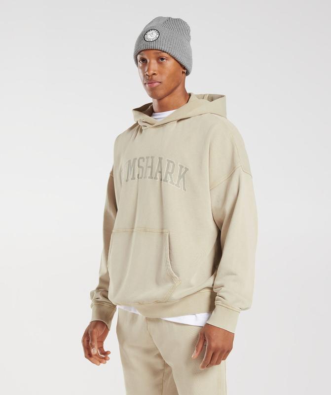 Gymshark Collegiate Hoodie Hoodies Lichtturkoois | 67FUTPRMN